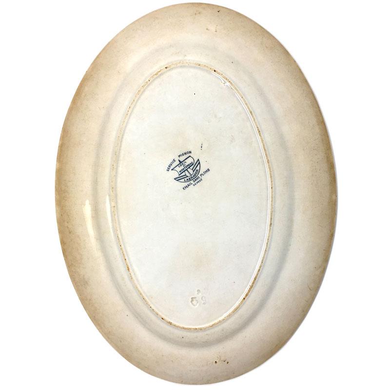 Flat service ceramic blue frieze bay