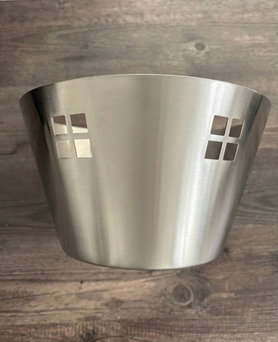 Corbeille à Fruits Design en Acier Brossé - Esprit Bauhaus / Ikea Vintage