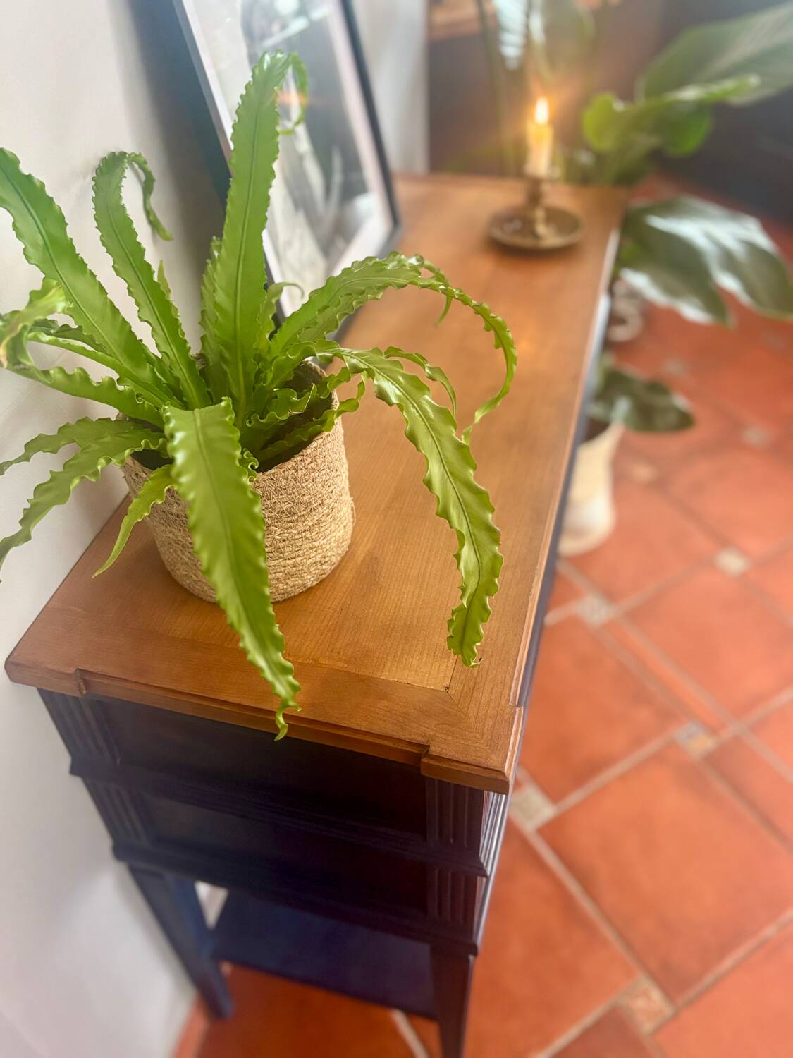 Console Louis XVI Oxford Navy – Meuble peint à la main vintage