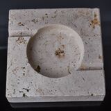 Cendrier brutaliste par Fratelli Mannelli, travertin, Italie, 1970