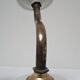 Pair of porcelain sconces brass glass of clchy white art deco