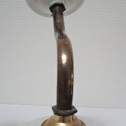 Pair of porcelain sconces brass glass of clchy white art deco