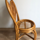 Chaise rotin dossier à forme de feuille