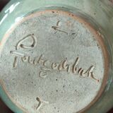 Old small glazed ceramic pottery pitcher