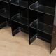 Vintage Space Age bookshelf in black and clear plexiglass – 1970