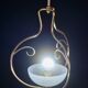Rare et élégante suspension en verre de Murano Venini Reticello, années 1950
