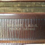 Suitcase box vintage with labels