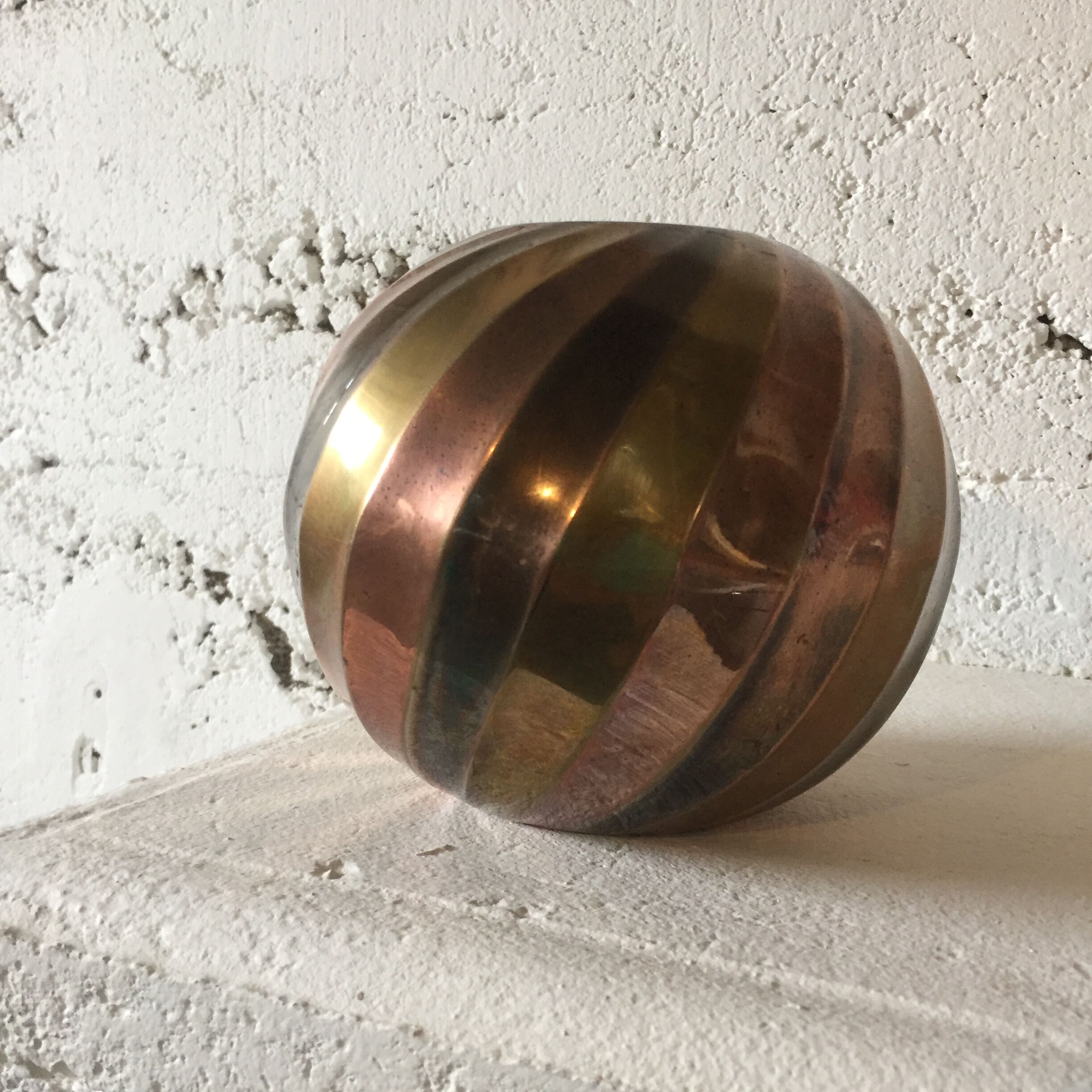 Brass round vase