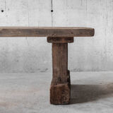 Primitive dining table, solid wood