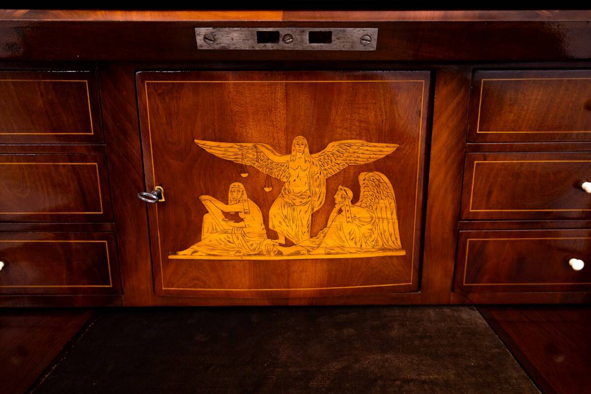 Mahogany secretary, Northern Europe, late 19th century.