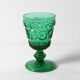 Vintage Green Stem Glass Arabesque / Wine Goblet Baccarat / France / 1840s