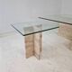 Set of 3 Italian Marble Coffee or Side Tables with Glass, 1980s