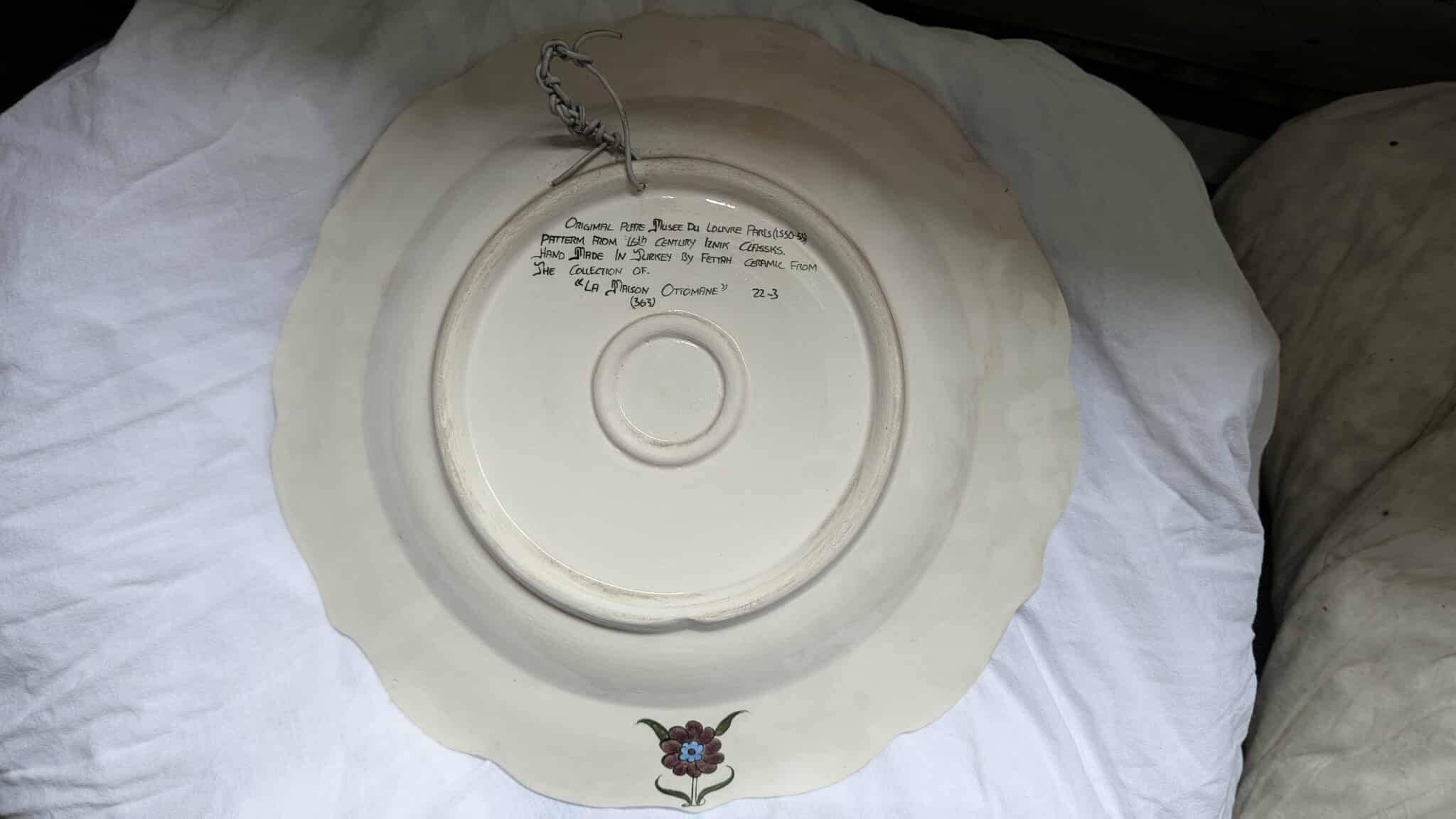 Assiette en céramique Iznik Classks