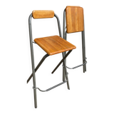 pair of vintage Ikea Dennis foldable bar chairs