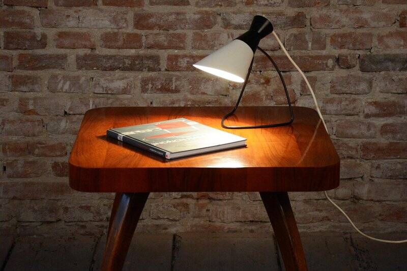 Mid-Century Czech Metal Table Lamp attributed to J. Hůrka for Napako, 1950s