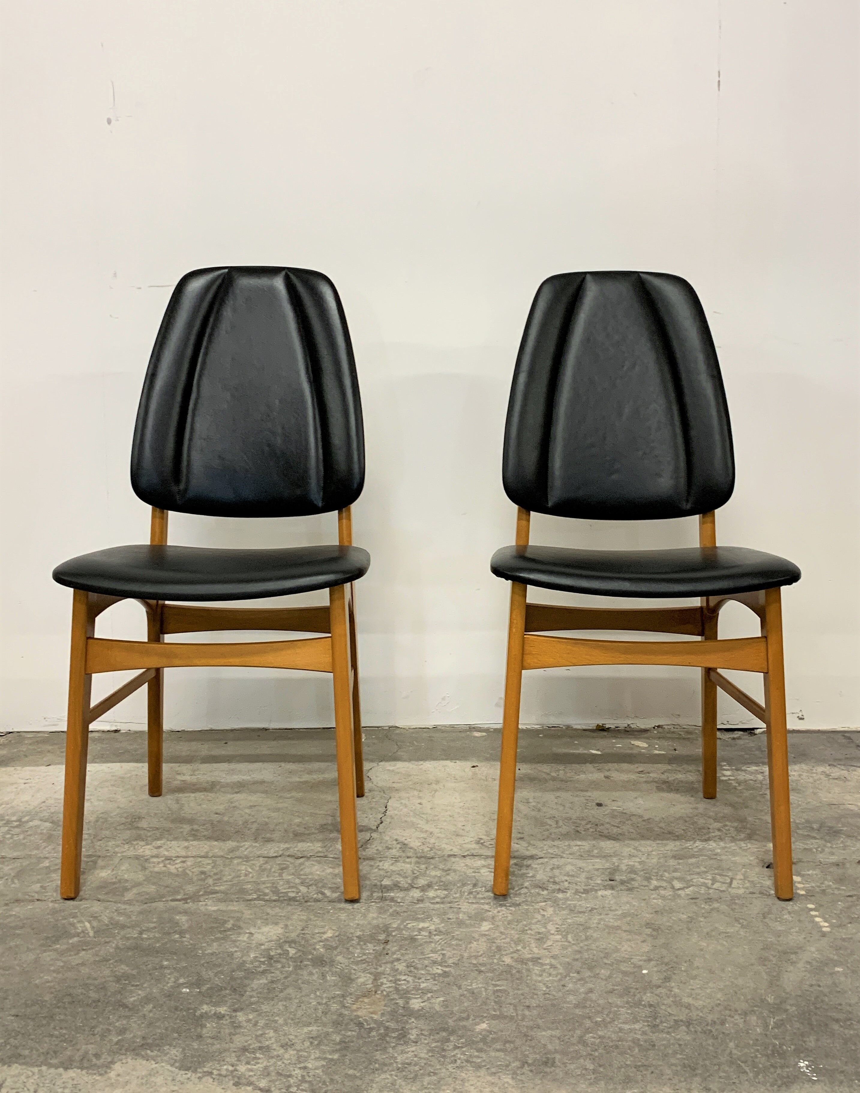 Beech chairs, norway brødrene sørheim, nesttun, 1950s/60s, vintage