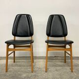 Beech chairs, norway brødrene sørheim, nesttun, 1950s/60s, vintage