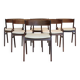 Set of six Scandinavian rosewood chairs, Denmark, 60s.