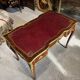 Louis XV style flat desk with marquetry from the Napoleonic III period.