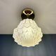 Pendant / Ceiling light with vintage art deco globe in frosted glass