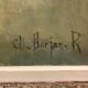 Grand Tableau, Huile Sur Toile, Bouquet De Fleurs, Signé Barjan
