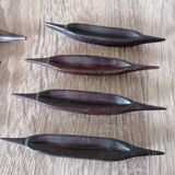 8 exotic wood holder knives