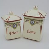 Duo of spice pots