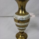 Vase laiton et nacre