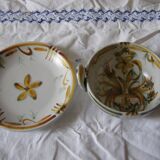 Old bowl and its ceramic saucer from Quimper