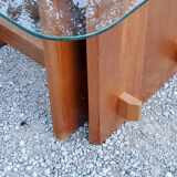 Scandinavian coffee table in teak and glass design Gustav Gaarde