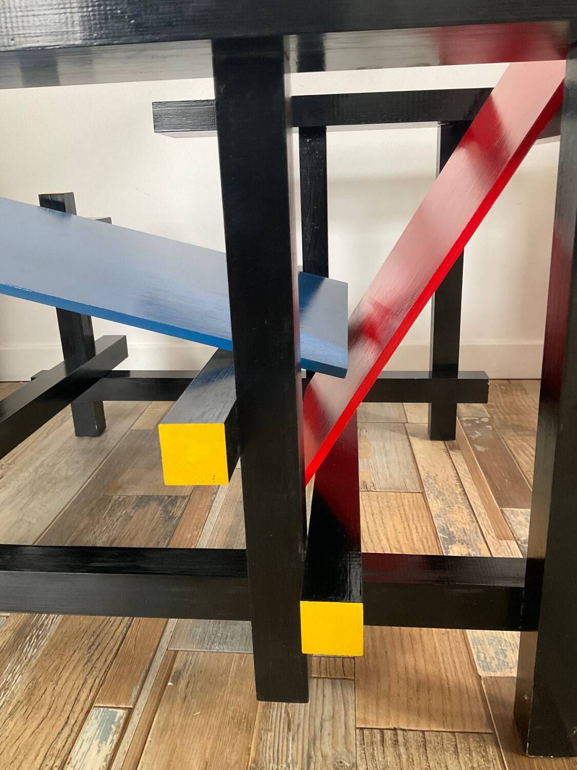 “Red and blue” lounge chair in the style of Gerrit Rietveld