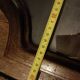 Antique shaped mirror, wood and bronze