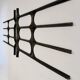 XXL wall sculpture in cast aluminium, 1970s Brutalist design.
