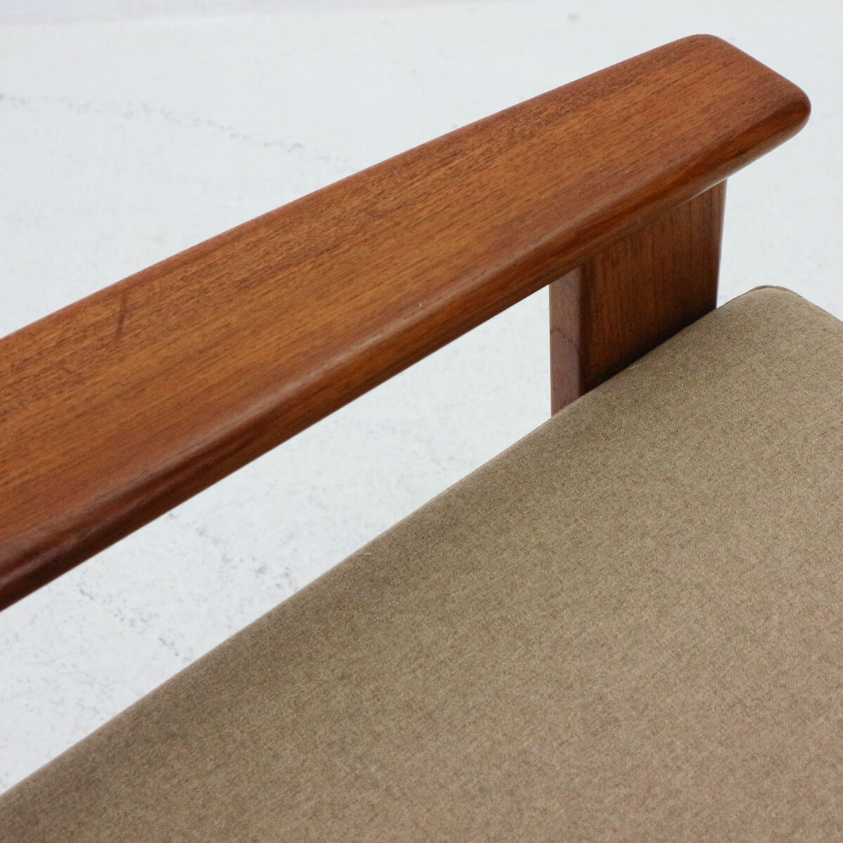 Mid-century scandinavian teak armchair with new covers