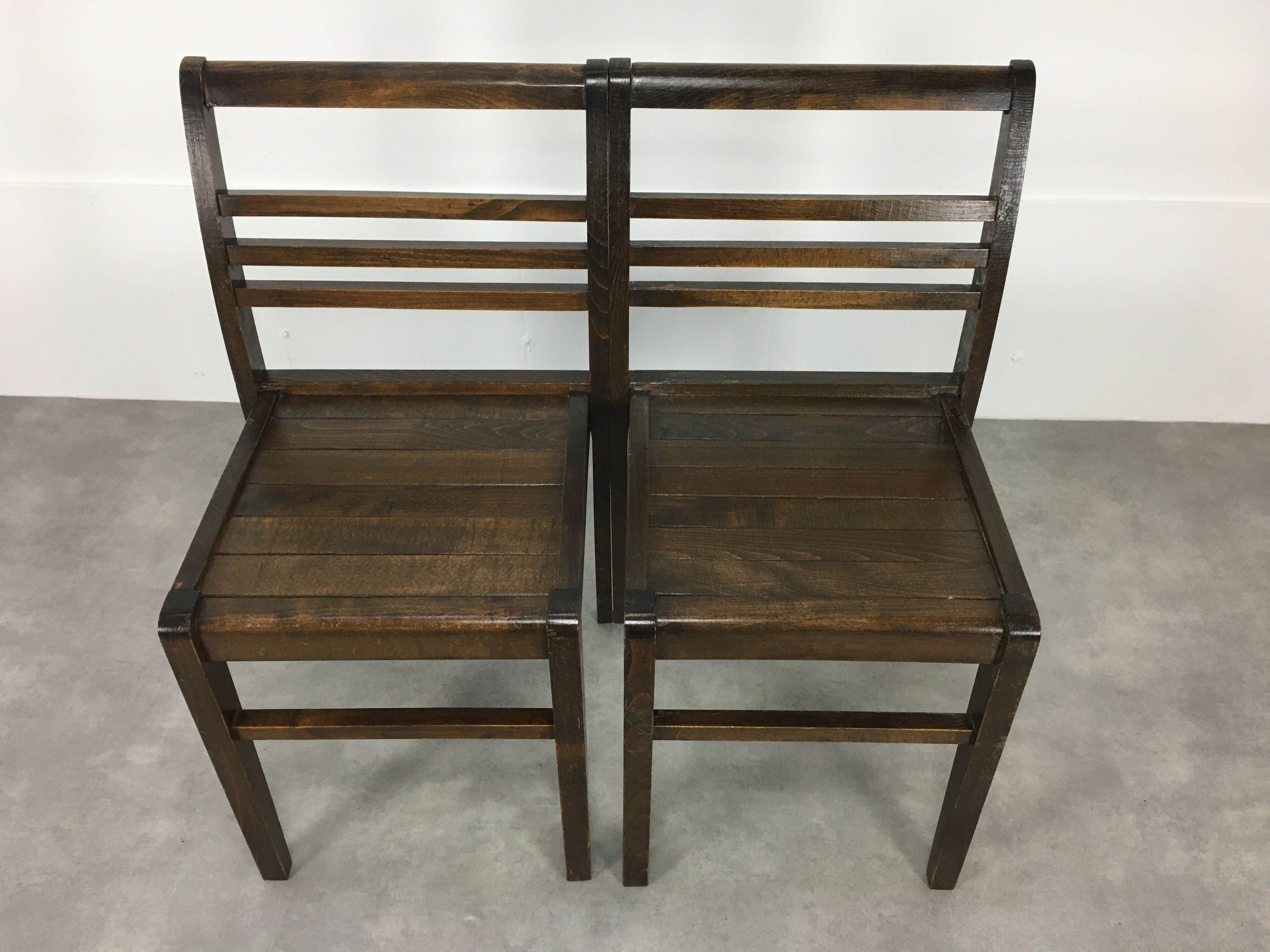 Pair of chairs René Gabriel design reconstruction 50s