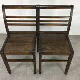 Pair of chairs René Gabriel design reconstruction 50s