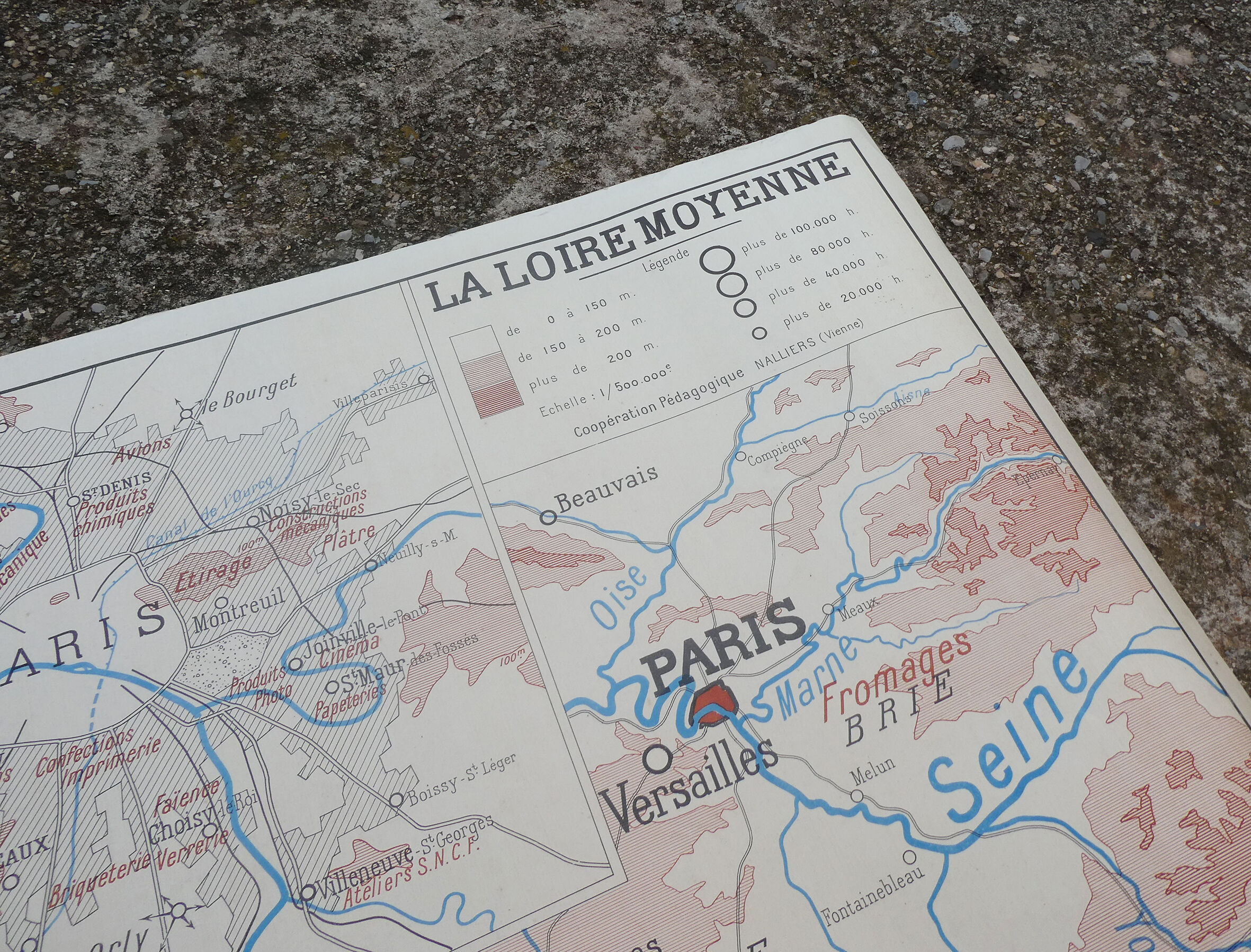 Old poster "East of the Paris basin / The middle Loire" - Rossignol