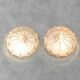 Pair of vintage wall lights in worked transparent glass – 1970s