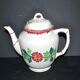 Sarreguemines coffee pot, Colmar polychrome decoration, bamboo shape, 1930.