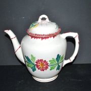 Cafetière Sarreguemines décor Colmar polychrome forme bambou 1930