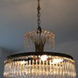 Old waterfall chandelier with grapevines and bronze