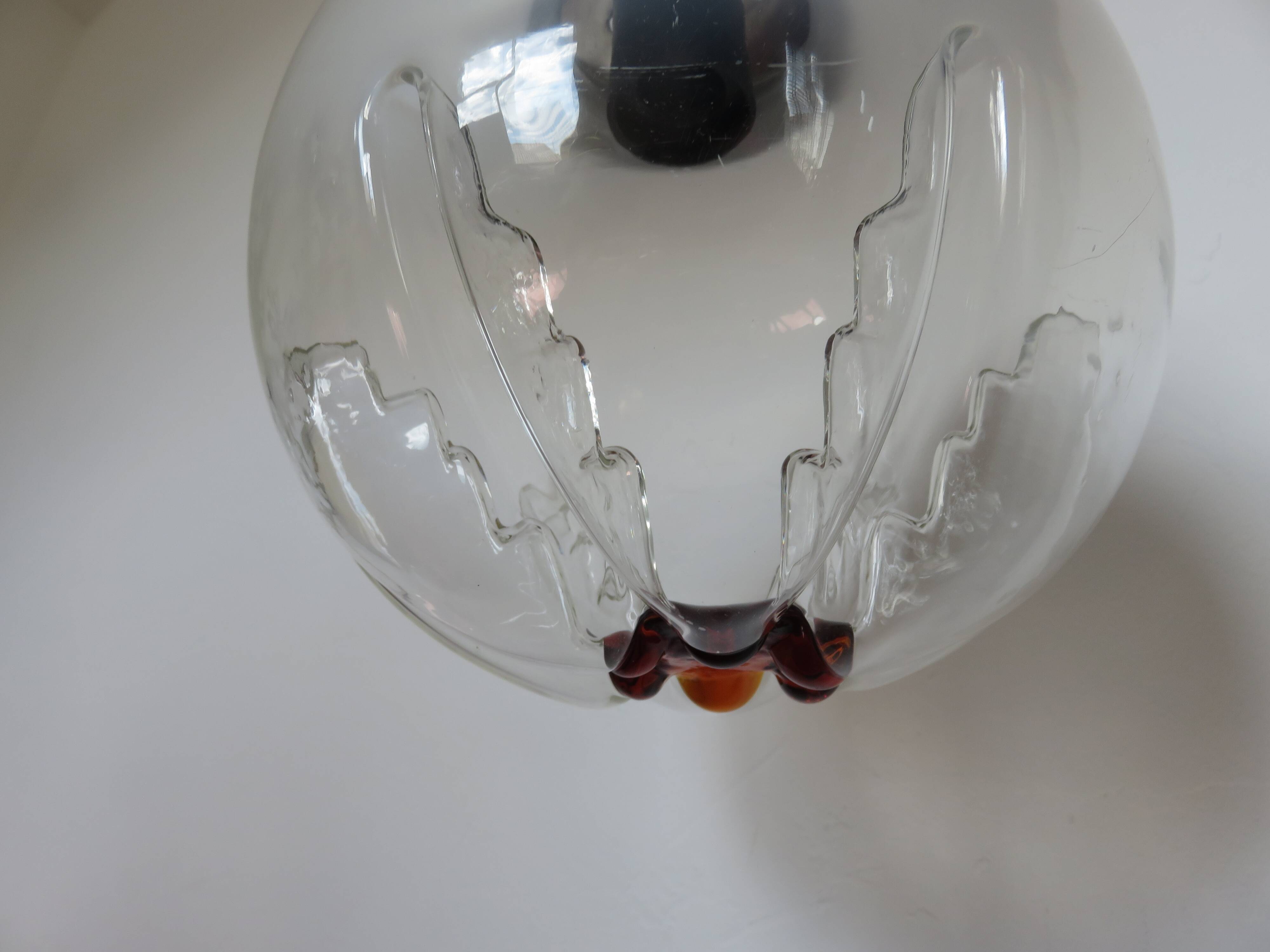 Mazzega pendant lamp in murano glass from the 60s