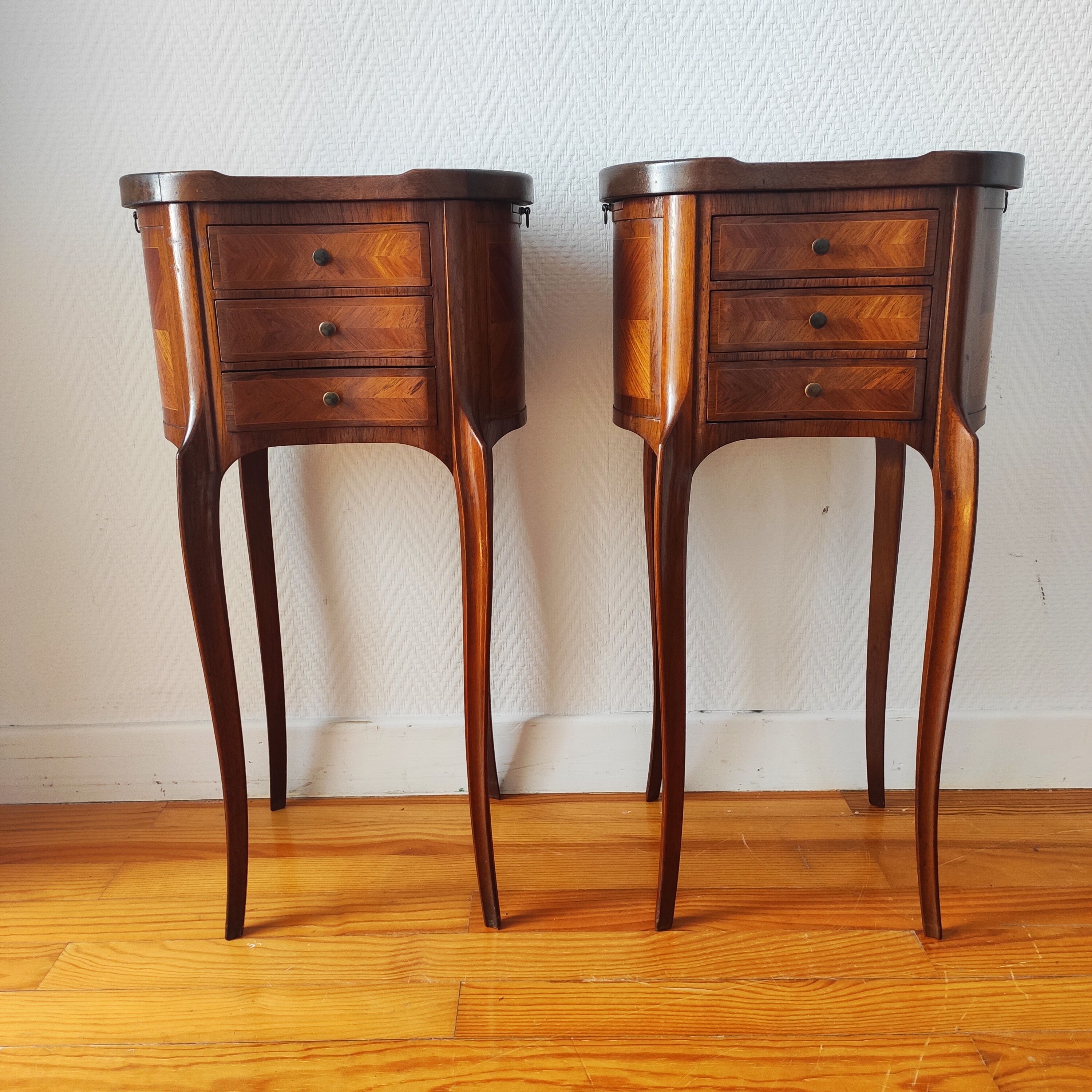 Pair of Louis XV style bedside tables