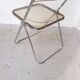 6 vintage Chairs Giancarlo Piretti "plia" 1970 chrome and Plexiglas