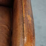 Sheep leather armchair with character