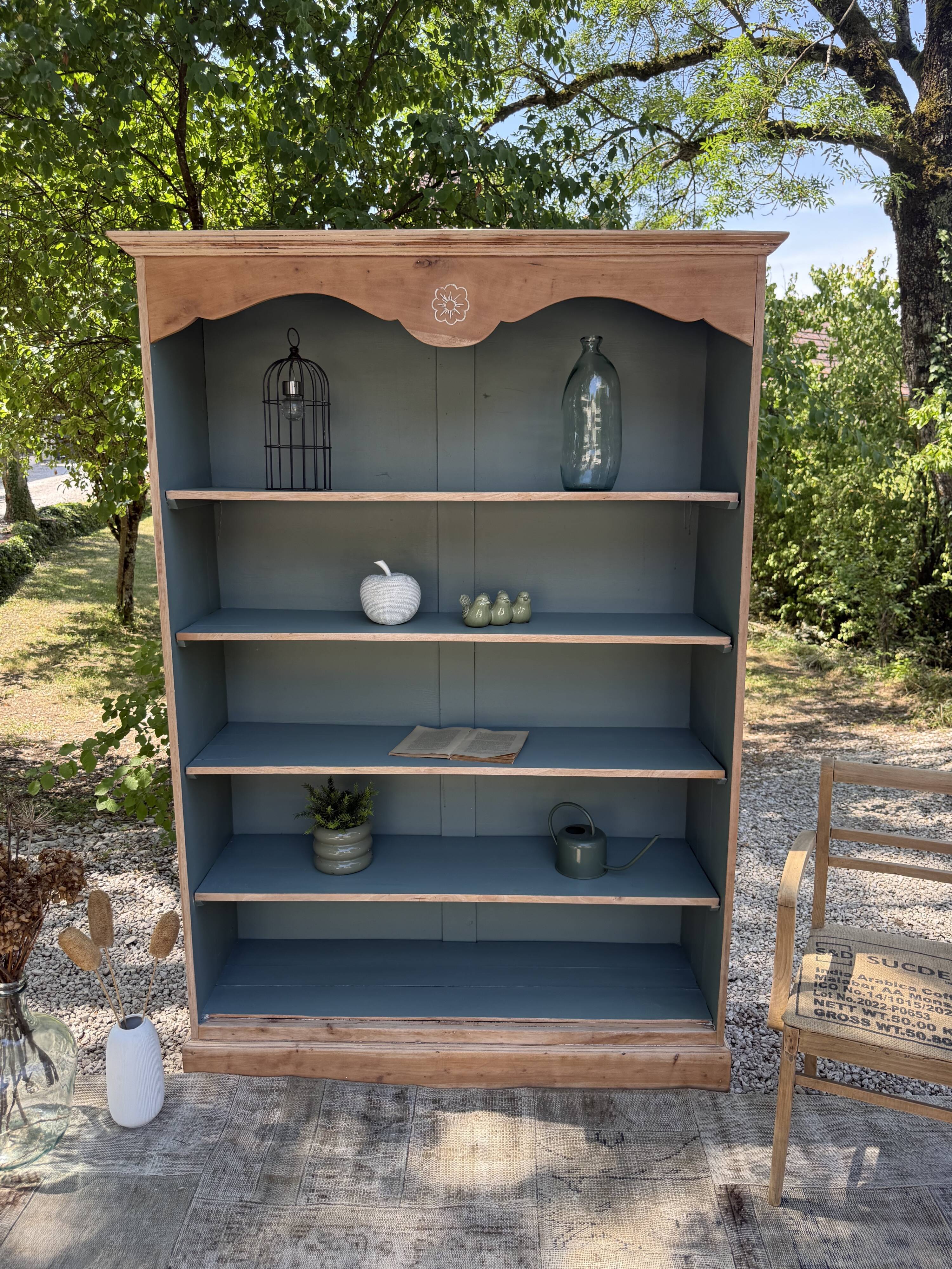 Renovated solid wood library