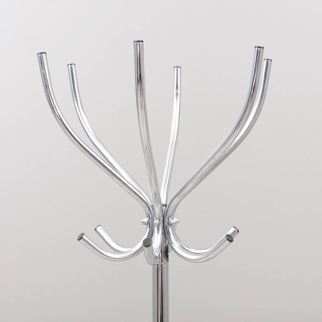 Piccolo chrome metal coat rack from rormekano 1980 Sweden