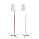 Leather and Steel "Monolith" Floor Lamps by Jo Hammerborg