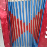 Children's accordion brand e:yuirc , marbled red color