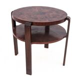 Round art deco coffee table, Czechoslovakia, 1950s